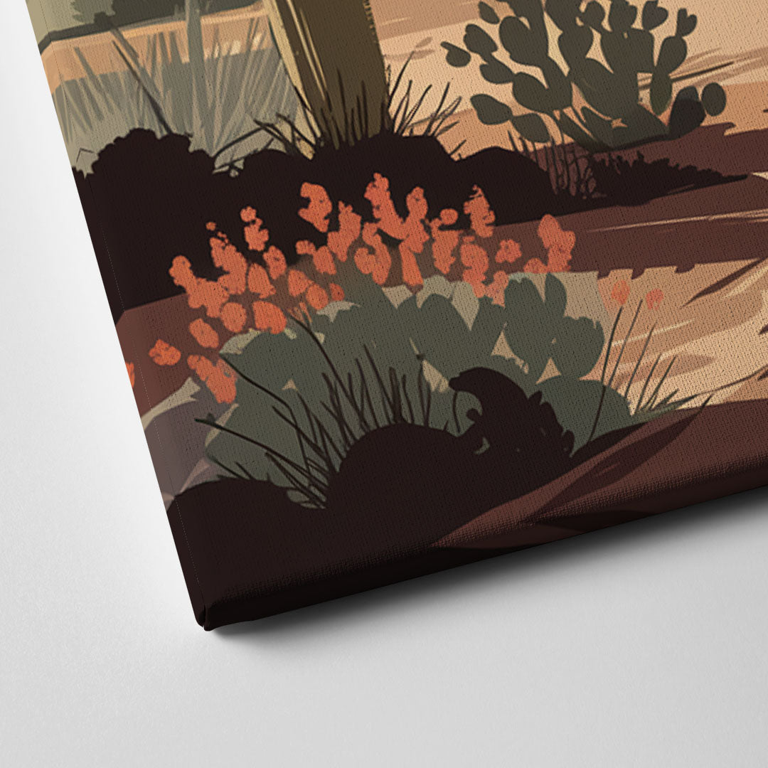 Chandler Arizona Cactus Canvas Close Up