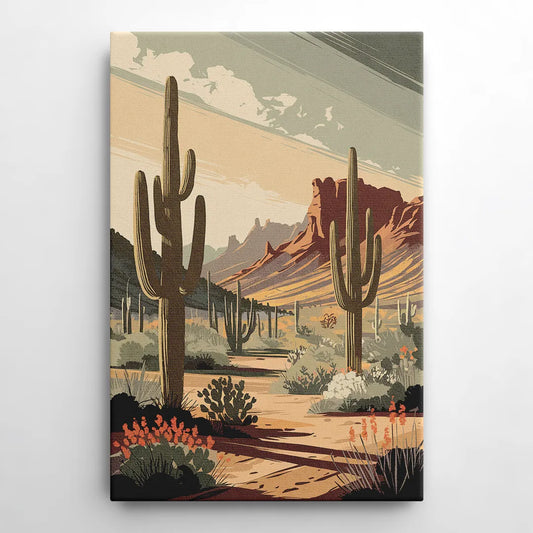Chandler Arizona Cactus - Canvas Wall Art