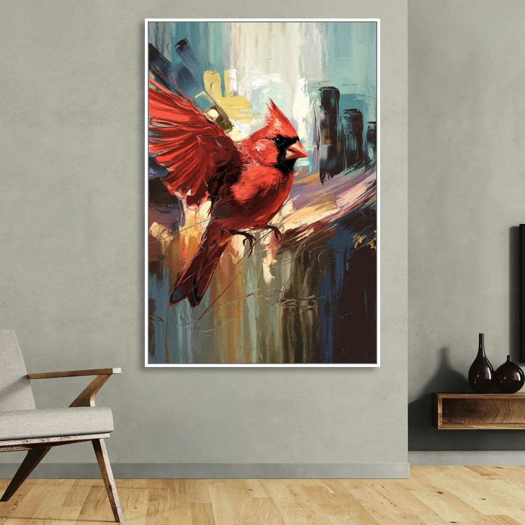 Chandler Cardinals Fan Art Living Room - White Canvas Wall Art