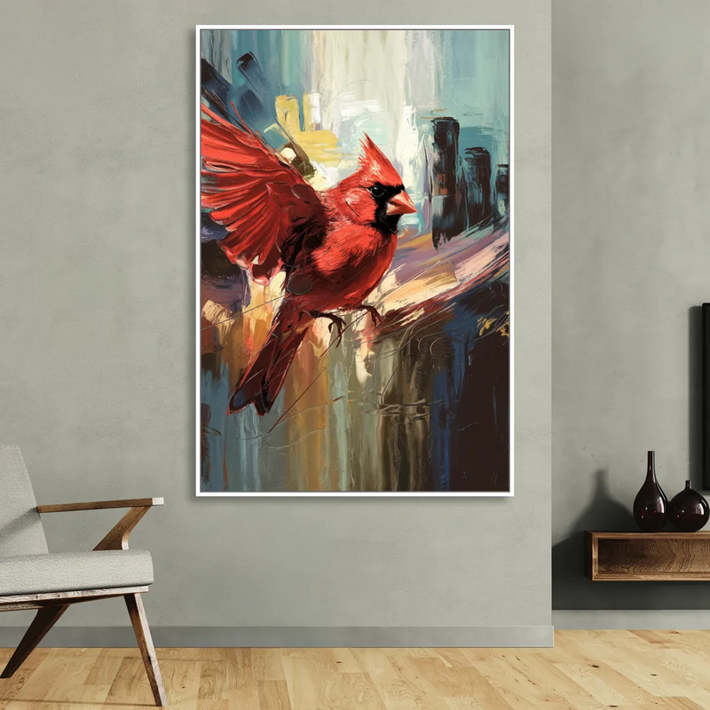Chandler Cardinals Fan Art Living Room - White Canvas Wall Art