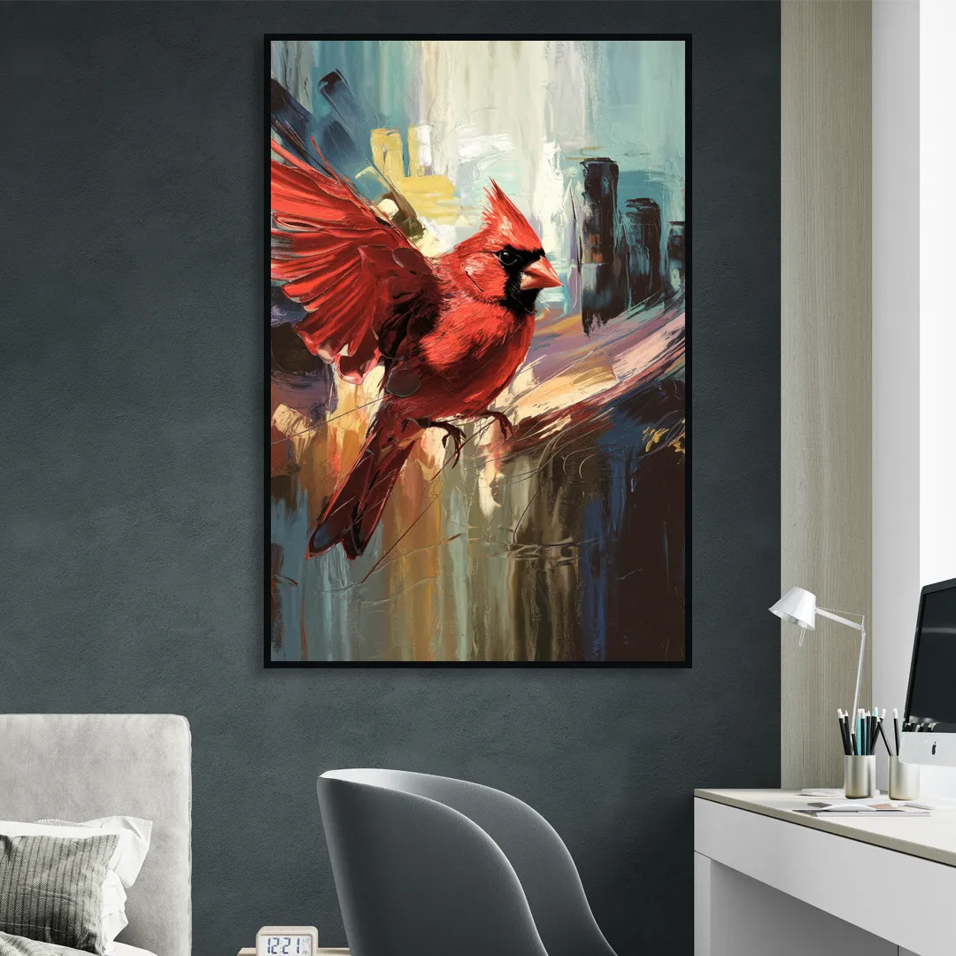 Chandler Cardinals Fan Art Living Room - Black Canvas Wall Art