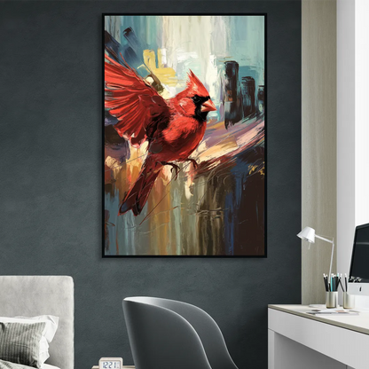 Chandler Cardinals Fan Art Living Room - Black Canvas Wall Art