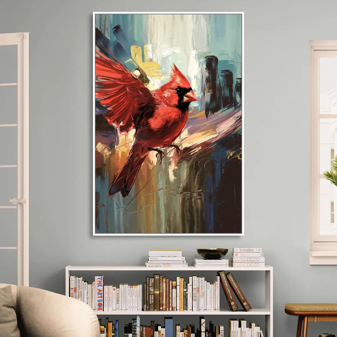 Chandler Cardinals Fan Art Sitting Room - White Canvas Wall Art