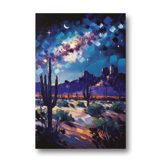 Chandler Desert Night Sky - Canvas Wall Art - Front