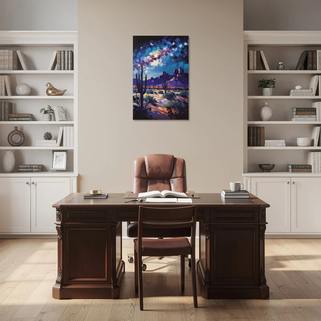 Chandler Desert Night Sky - Canvas Wall Art - Office - 24x36