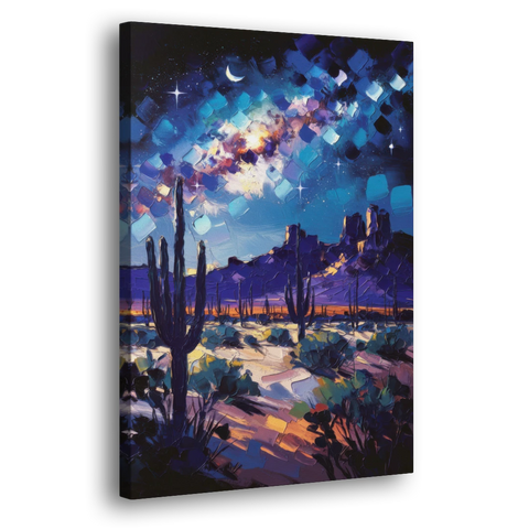 Chandler Desert Night Sky - Canvas Wall Art - Side