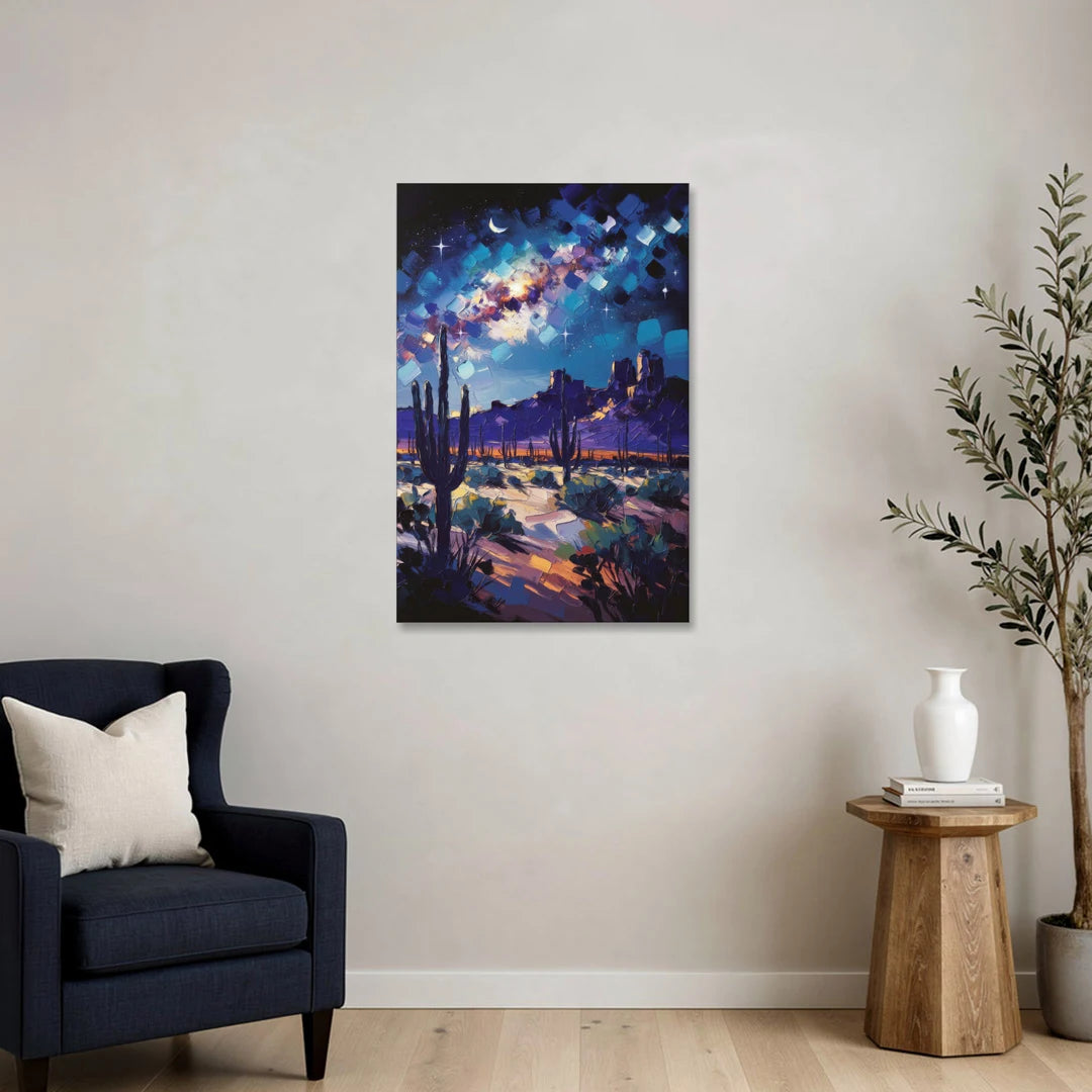 Chandler Desert Night Sky - Canvas Wall Art - Sofa - 24x36