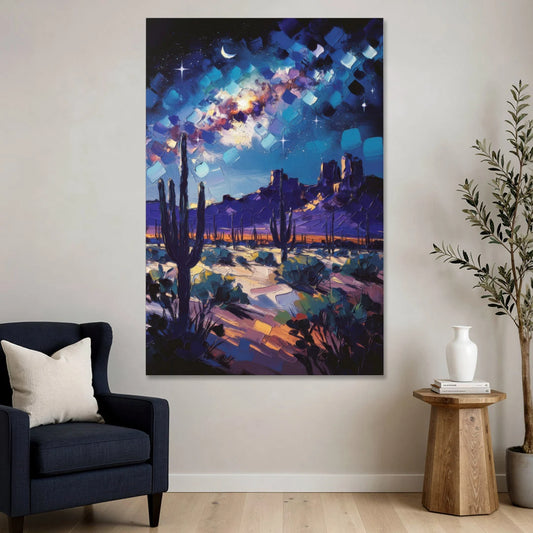 Chandler Desert Night Sky - Canvas Wall Art - Sofa - 40x60