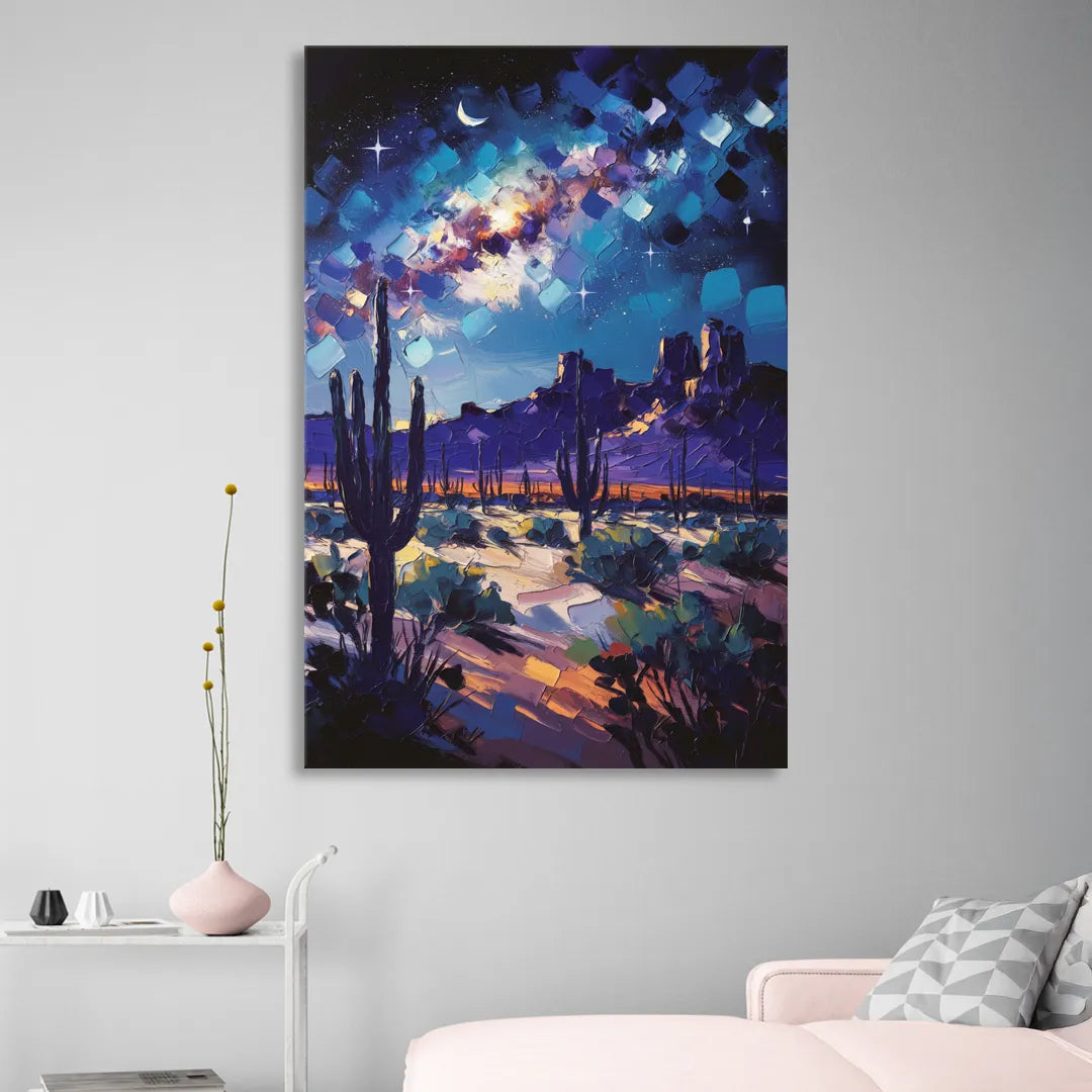 Chandler Desert Night Sky Sitting Room - Canvas Wall Art