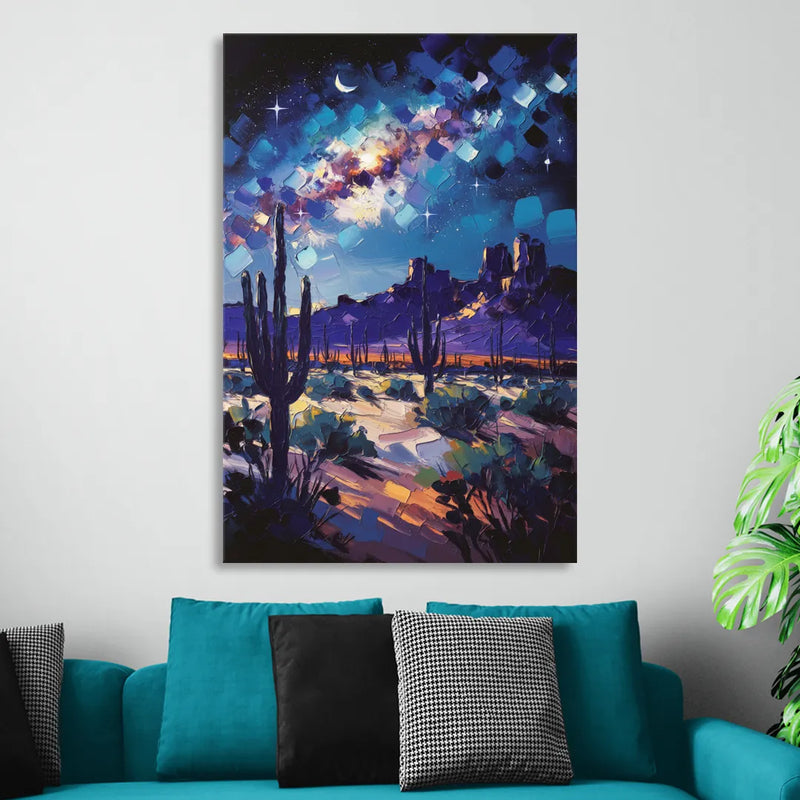 Chandler Desert Night Sky Living Room - Canvas Wall Art