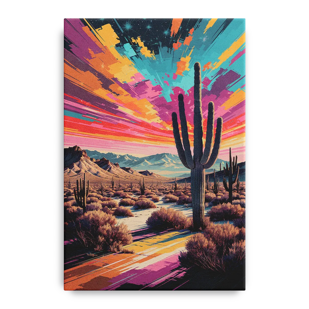 Chandler Desert Sunset Front - Canvas Wall Art