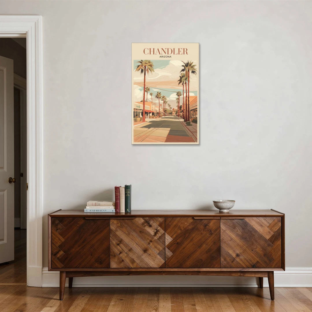 Chandler Downtown Streets - Canvas Wall Art - Coffee Table - 24x36