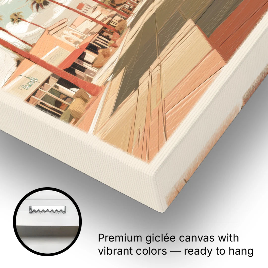 Chandler Downtown Streets - Canvas Wall Art - Gallery Wrap Corner