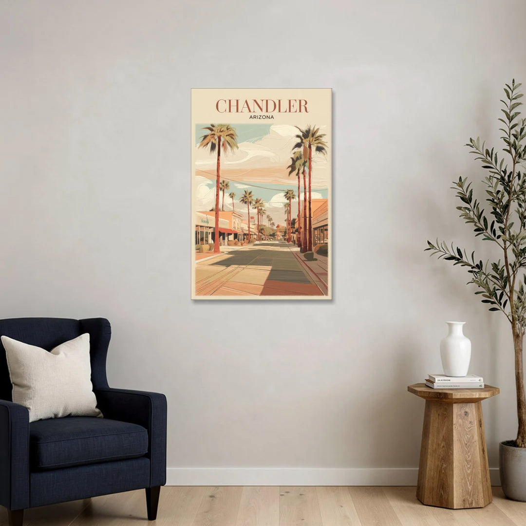 Chandler Downtown Streets - Canvas Wall Art - Sofa - 24x36