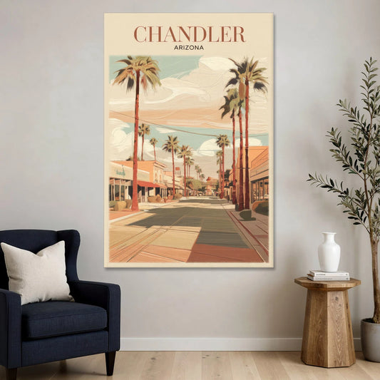 Chandler Downtown Streets - Canvas Wall Art - Sofa - 40x60