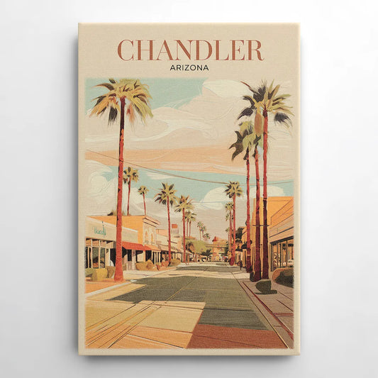 Chandler Downtown Streets - Canvas Wall Art
