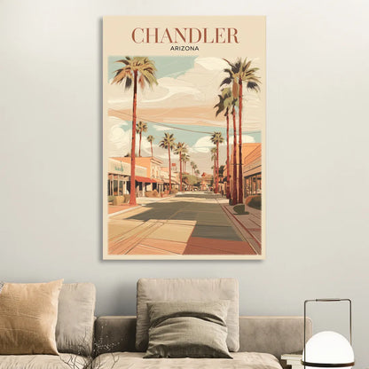 Chandler Downtown Streets Living Room - Canvas Wall Art