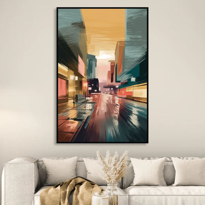 Chandler Scenic Landscape Sitting Room - Black Canvas Wall Art