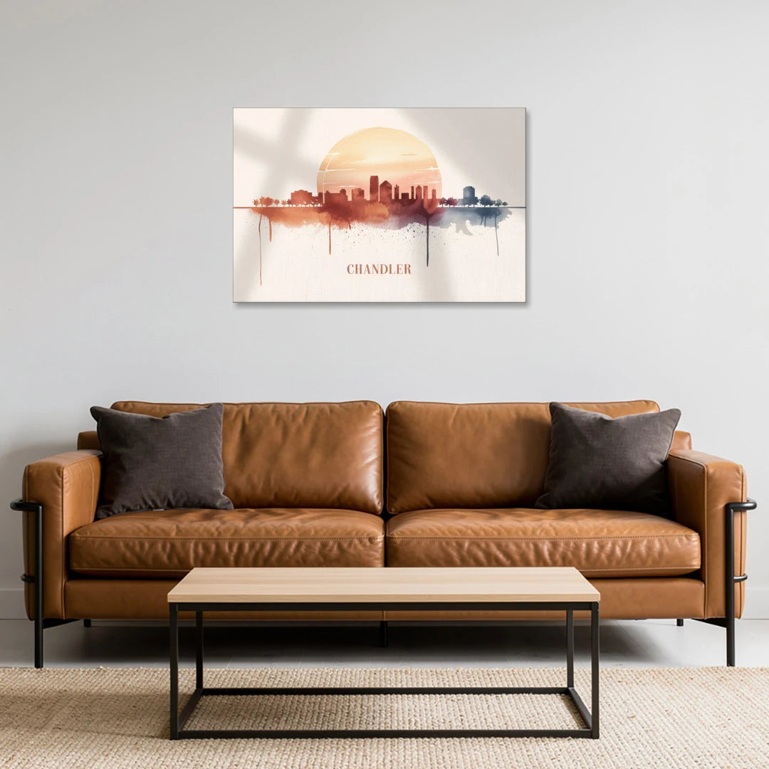 Chandler Skyline View - Canvas Wall Art - Sofa - 36x24