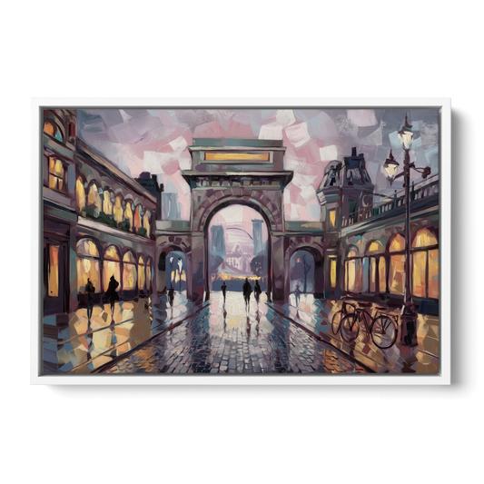 Chandler Urban Charm - White Framed Canvas Wall Art - Front