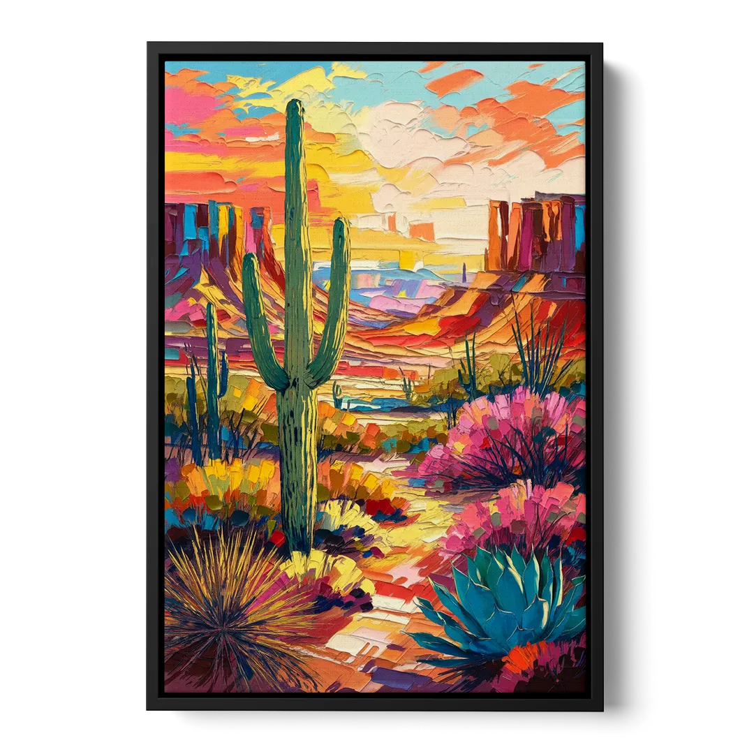 Chandler Vibrant Southwest Front - Black Canvas Wall Art
