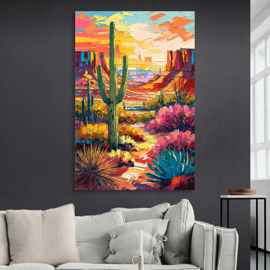 Chandler Vibrant Southwest Living Room - Canvas Wall Art