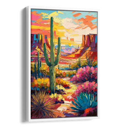 Chandler Vibrant Southwest Side - White Canvas Wall Art