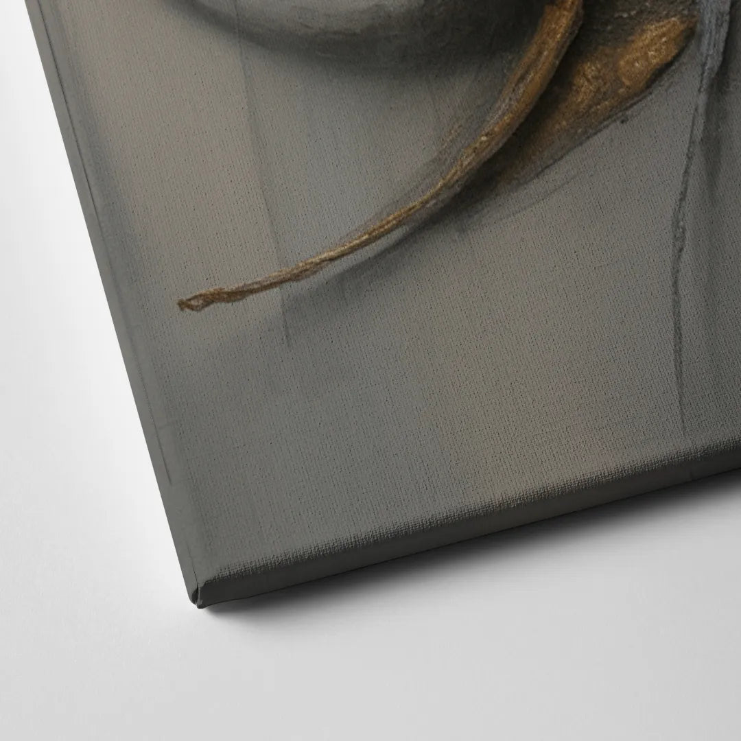Chaotic Harmony Grey and Silver Abstract Canvas Close Up