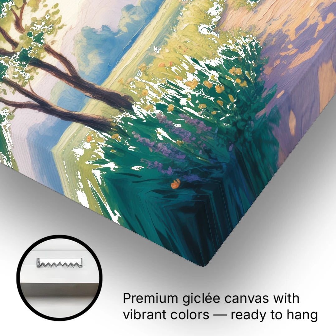 Chapel Serenity Aesthetic Christian - Canvas Wall Art - Gallery Wrap Corner