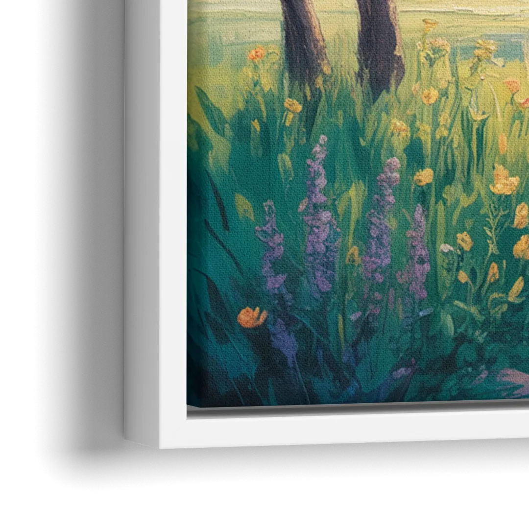 Chapel Serenity Aesthetic Christian - Close-Up White Frame Canvas
