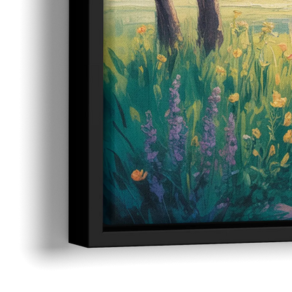 Chapel Serenity Aesthetic Christian - Close-Up Black Frame Canvas