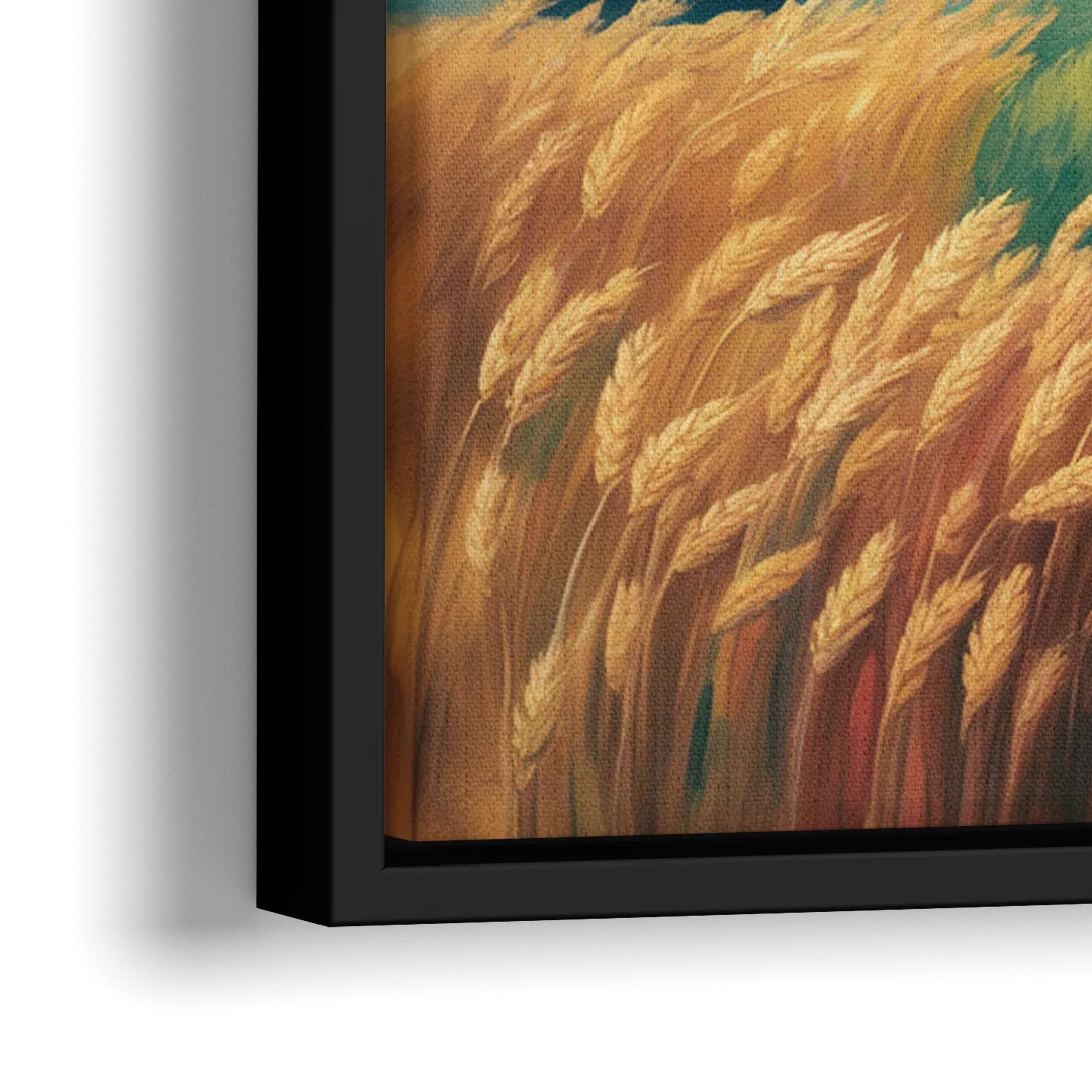 Chapel at Dusk Aesthetic Christian - Close-Up Black Frame Canvas