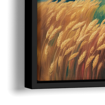 Chapel at Dusk Aesthetic Christian - Close-Up Black Frame Canvas