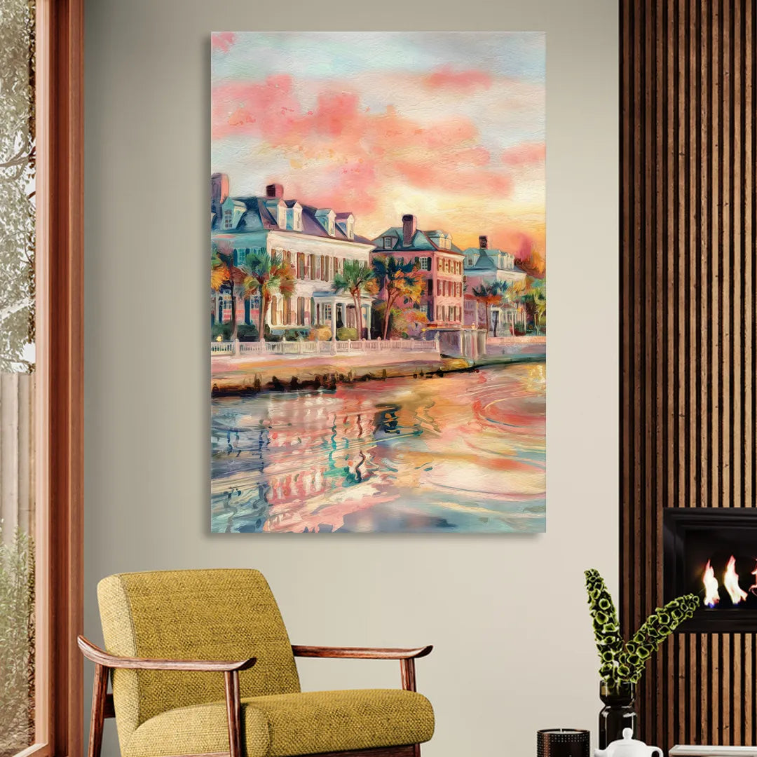Charleston Battery District Sitting Room - Canvas Wall Art