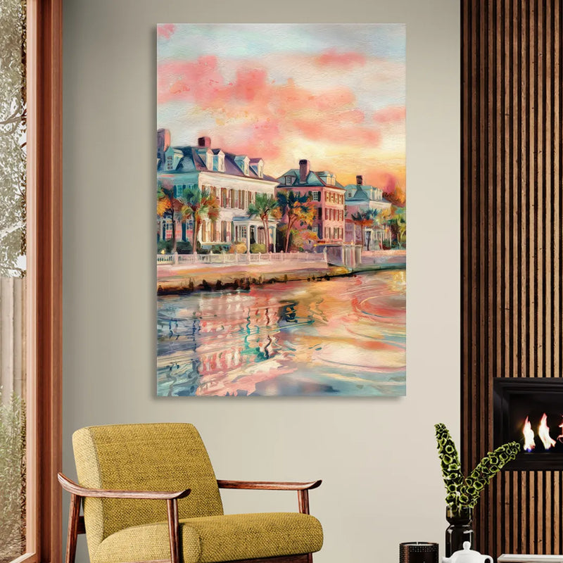 Charleston Battery District Sitting Room - Canvas Wall Art