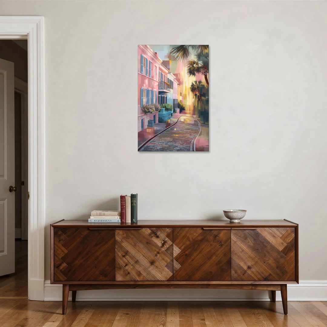 Charleston Cobblestone Streets - Canvas Wall Art - Coffee Table - 24x36