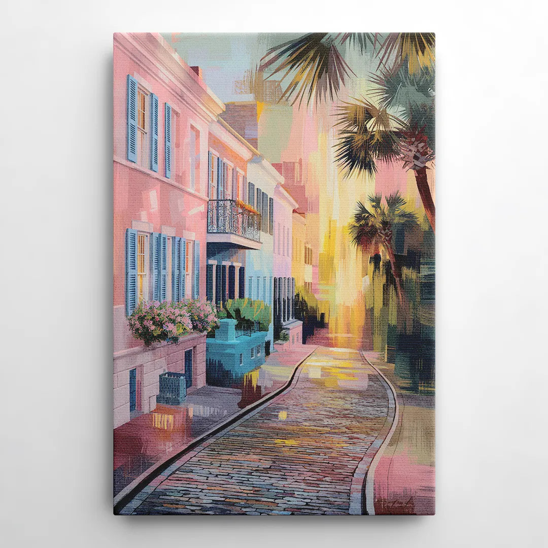 Charleston Cobblestone Streets - Canvas Wall Art