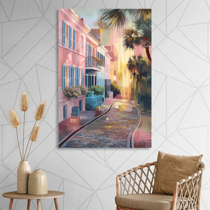 Charleston Cobblestone Streets Sitting Room - Canvas Wall Art