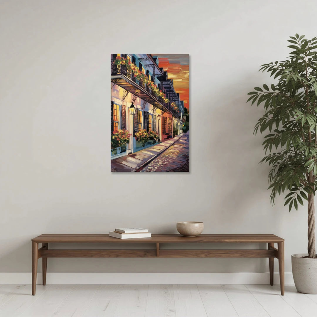 Charleston French Quarter - Canvas Wall Art - Coffee Table - 24x36