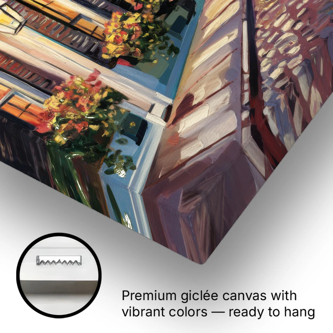 Charleston French Quarter - Canvas Wall Art - Gallery Wrap Corner