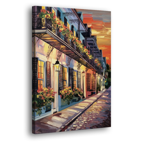 Charleston French Quarter - Canvas Wall Art - Side
