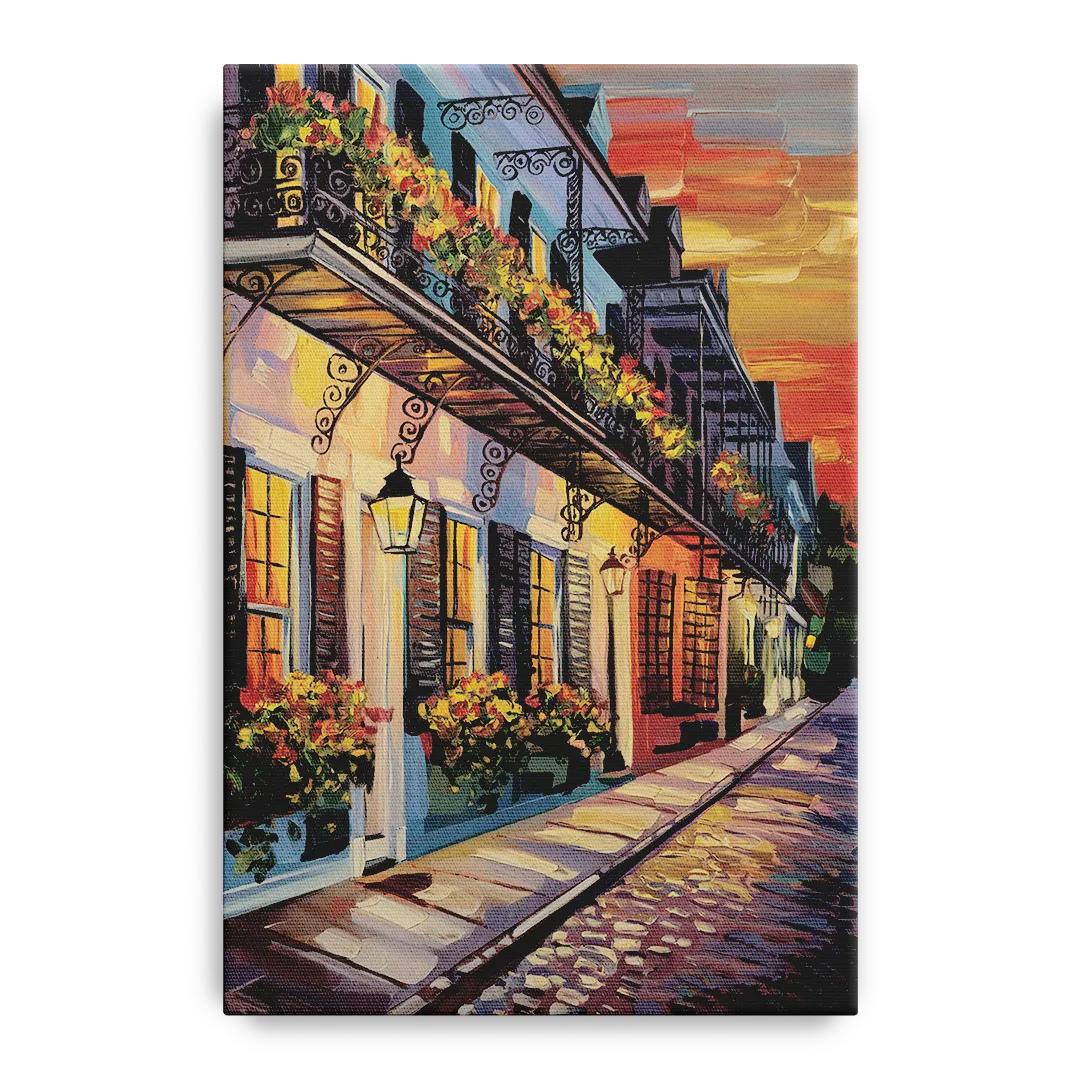 Charleston French Quarter Front - Canvas Wall Art