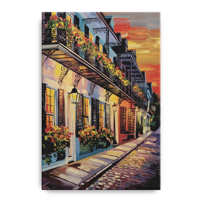 Charleston French Quarter Front - Canvas Wall Art