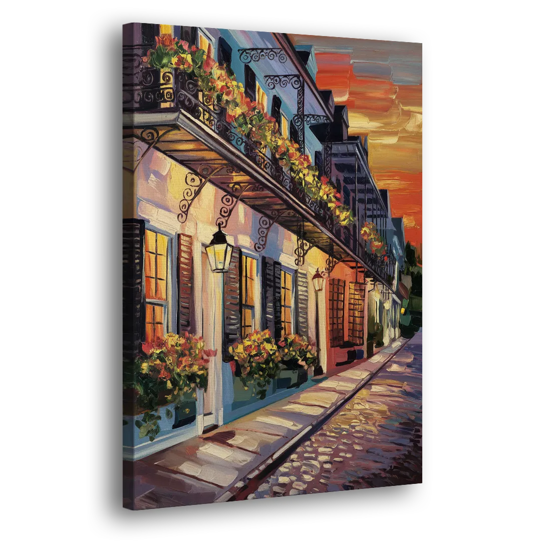 Charleston French Quarter Side - Canvas Wall Art