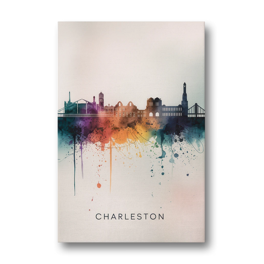 Charleston Historic Skyline - Canvas Wall Art - Front