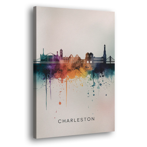 Charleston Historic Skyline - Canvas Wall Art