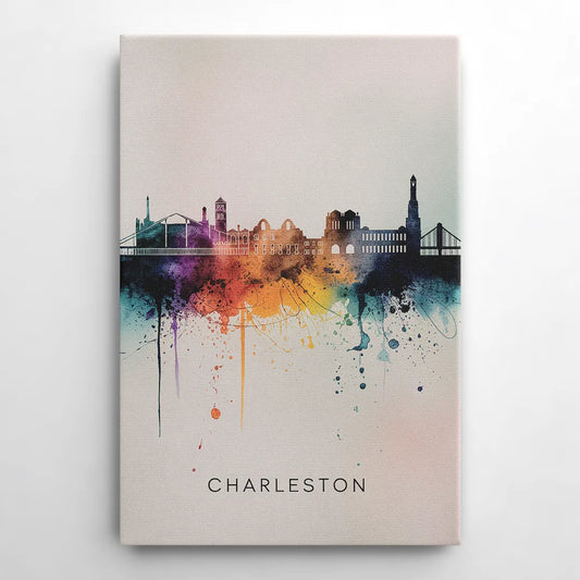 Charleston Historic Skyline - Canvas Wall Art