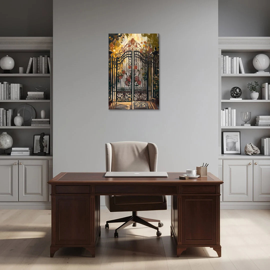 Charleston Iconic Gates - Canvas Wall Art - Office - 24x36