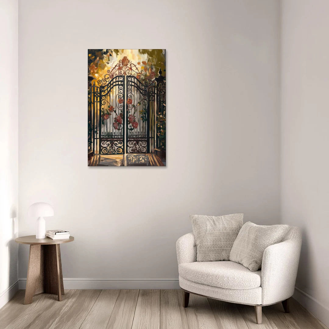 Charleston Iconic Gates - Canvas Wall Art - Sofa - 24x36