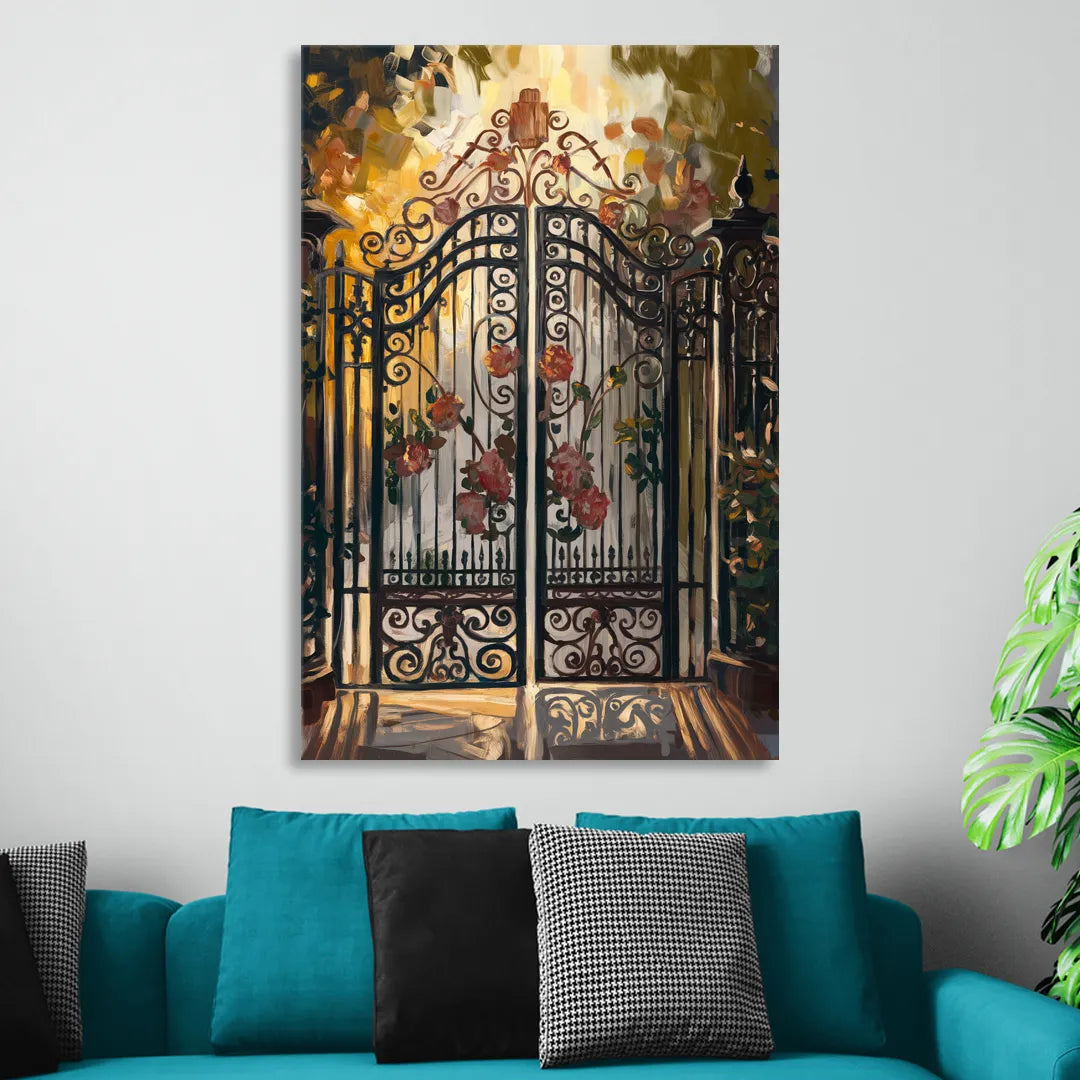 Charleston Iconic Gates Living Room - Canvas Wall Art